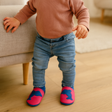 Krabbelschuhe mit Namen Delfin – personalisiert, Echtleder