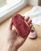Krabbelschuhe mit Namen Erdbeere – personalisiert, Echtleder