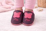 Krabbelschuhe mit Namen Butterfly – personalisiert, Echtleder