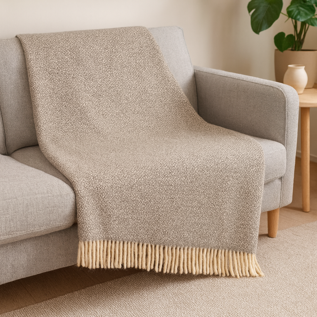 Decken aus Schurwolle punto