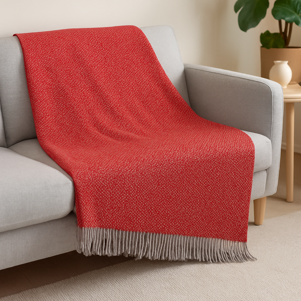 Decken aus Schurwolle punto